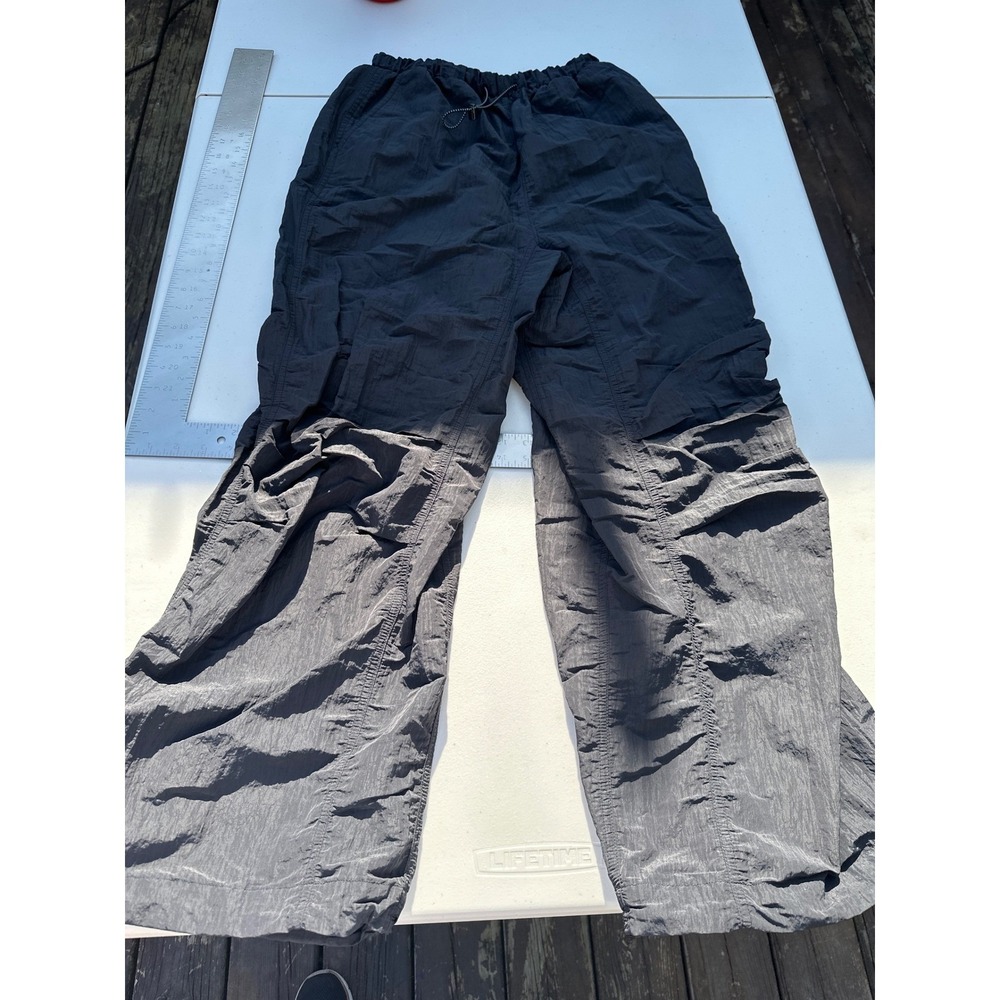 Savage X Fenty Womens XS Black Nylon Bungee Toggle Track Pants Cargo Pocket Logo